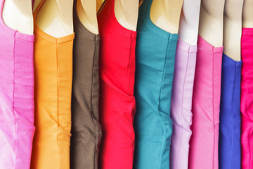 The Colorful of women's T-shirts at the Shop