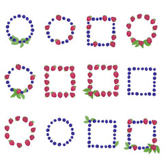 Set of berry frames