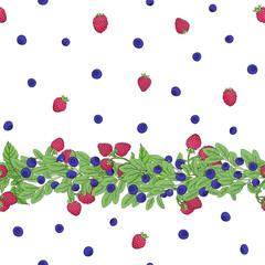 raspberry blueberry pattern