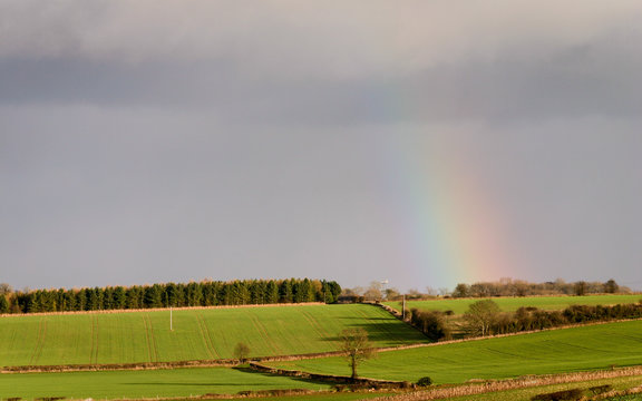 Rainbow over Brecon Beacons, Wales
