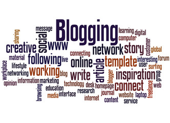 Blogging, word cloud concept 3