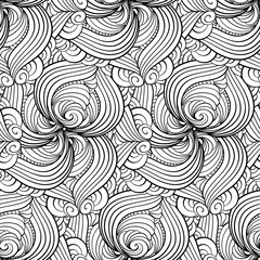 Fantasy decorative ornamental seamless pattern