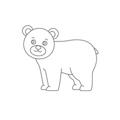Bear for coloring book.