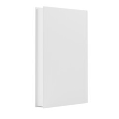 Blank book cover template with pages on white background. 3d rendering