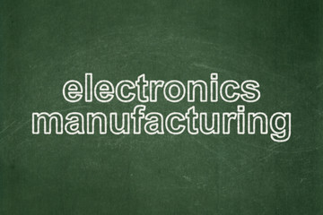 Obraz premium Manufacuring concept: Electronics Manufacturing on chalkboard background