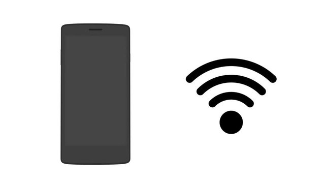 Smartphone mit Wlan Symbol
