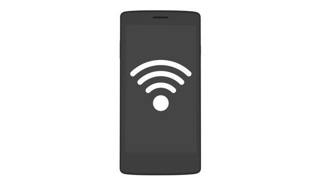 Smartphone mit Wlan Symbol