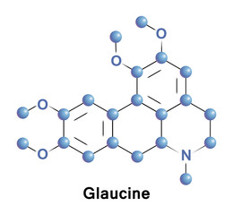Glaucine is an alkaloid, it has bronchodilator and antiinflammatory effects, acting as a PDE4 inhibitor and calcium channel blocker, and is used medically as an antitussive