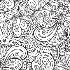 Fantasy decorative ornamental seamless pattern