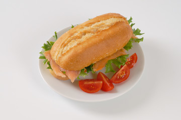 sandwich with smoked salmon