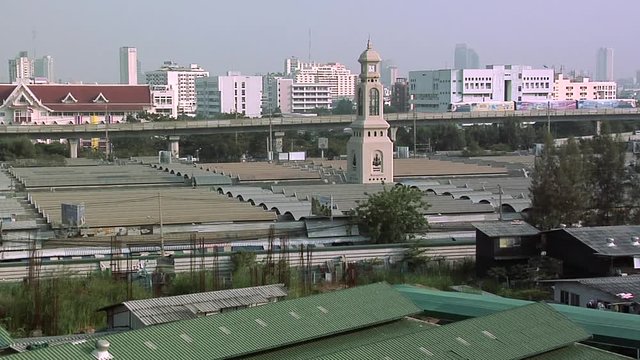 Above the Rooftops of the Chatuchak Weekend Market in Mo Chit, Bangkok