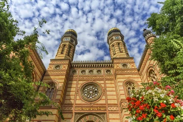 Wandaufkleber Dohany Street Synagoge, die große Synagoge oder Tabakgasse Synagoge, Budapest, Ungarn © Elenarts