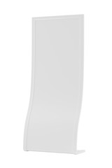 Trade exhibition stand on white background. 3d rendering.