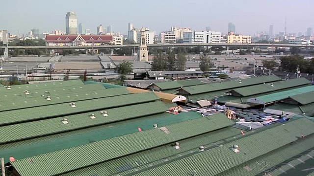 Above the Rooftops of the Chatuchak Weekend Market in Mo Chit, Bangkok