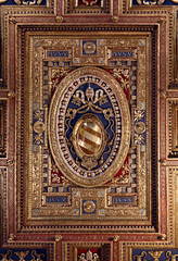 Fragment of ceiling  in the Loggia delle Benedizioni, Rome, Ital