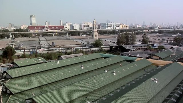 Above the Rooftops of the Chatuchak Weekend Market in Mo Chit, Bangkok