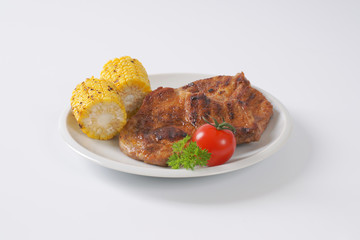 grilled pork and corn cob © Viktor