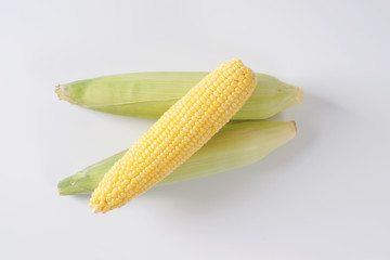 raw corn cobs