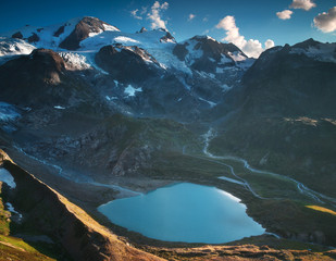 Switzerland Scene, mountains and Lake