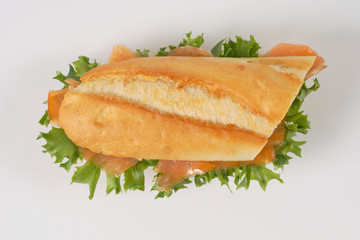 sandwich with smoked salmon