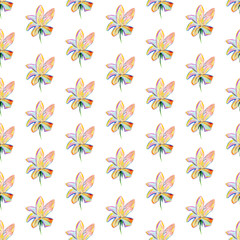 modern flowers background isolated