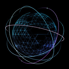 Digital design of a global network on orbit space.
