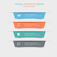 Infographic Elements with business icon on full color background