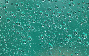 background from small cyan drops