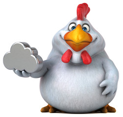 Fun chicken - 3D Illustration