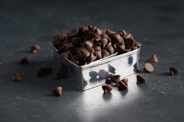 heart shape cutters with chocolate chip