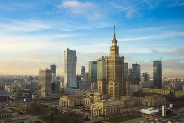 Photo sur Plexiglas construction de la ville Amazing Warsaw skyline.