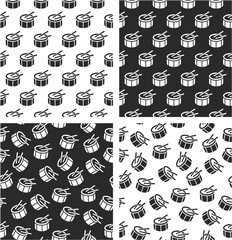 Drum Aligned & Random Seamless Pattern Set