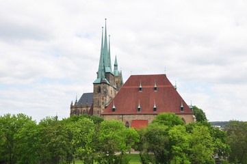 Fototapeta premium Dom und Severikirche in Erfurt