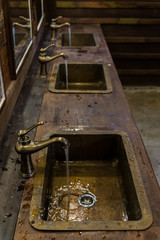brass faucet open water flow vintage style
