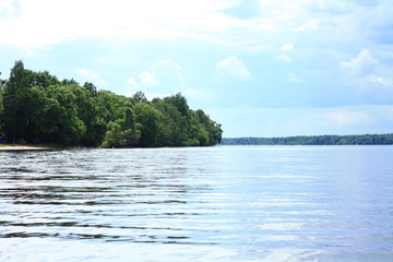 Light water in a river
