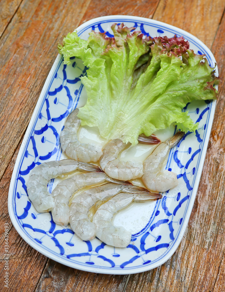 Wall mural Seafood thailand (spicy salad shrimp in fish sauce).