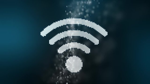 Digitales Wlan Symbol dreht sich