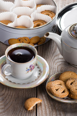 Tea with Danish butter cookies