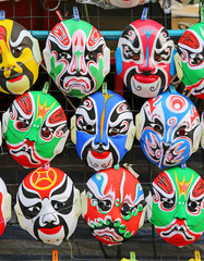 Close up Chinese mask decorations in Chinese New Year celebrations