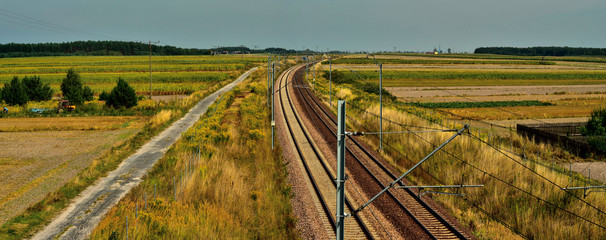 Linia kolejowa / railway - obrazy, fototapety, plakaty