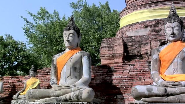 Buddha Statues at Wat Yai Chaya Mongkol, Ayuthaya