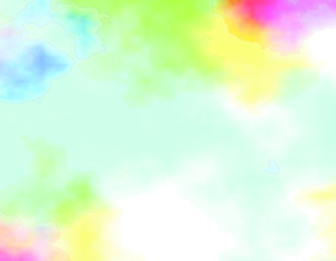 Obraz na płótnie Canvas Abstract colorful background, digital watercolor or blurry mixed paint. Different shades of green, blue, yellow and pink shades