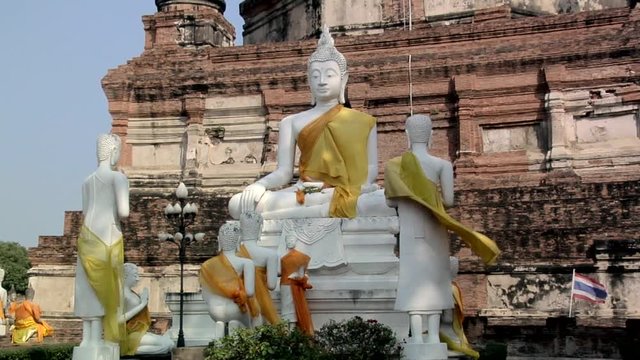 Buddha Statues at Wat Yai Chaya Mongkol, Ayuthaya