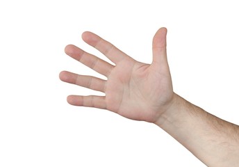 раскрытая мужская ладонь