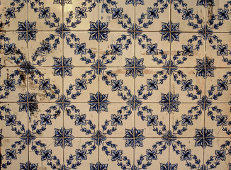 Abstract colorful Moroccan, Portuguese tiles, Azulejo, ornaments