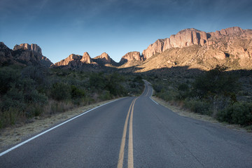 Road in the Big Bend National Park, Texas, USA