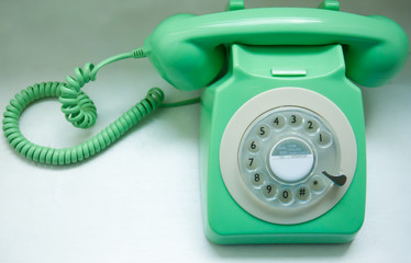 Retro Style Telephone With Emergency Numbers