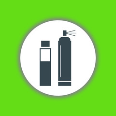 Spray bottle and can icon vector