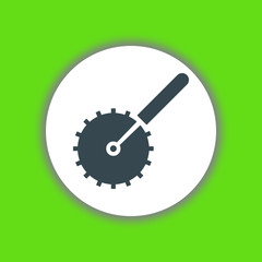 Pizza cutter icon vector