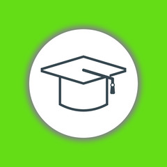 Graduate icon vector